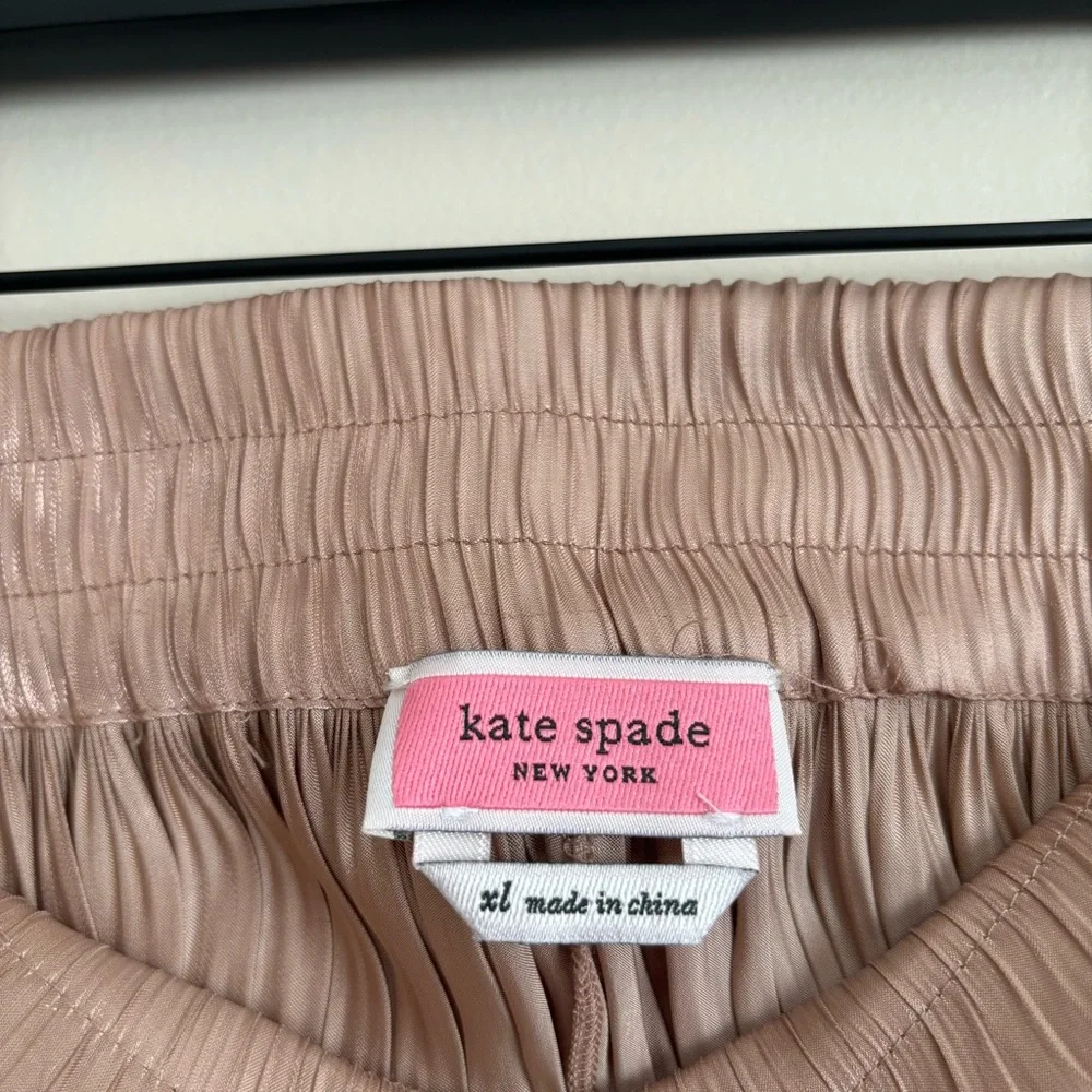 kate spade Pleated Midi Skirt in Camel